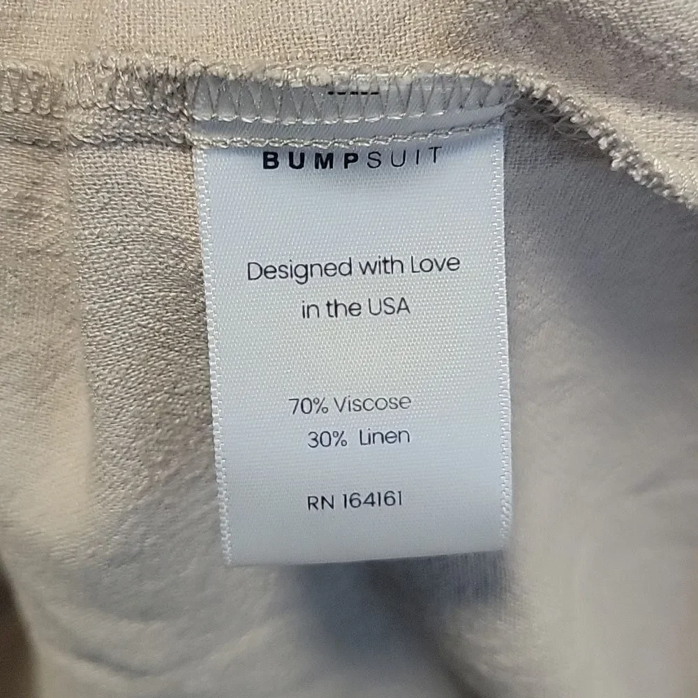 Bumpsuit Cut Out Linen Blend Dress - Picture 14 of 14